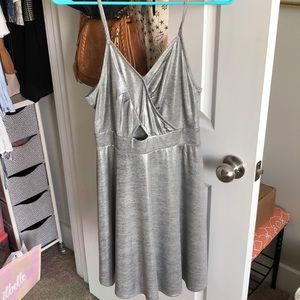 Sparkly mini dress with cutout